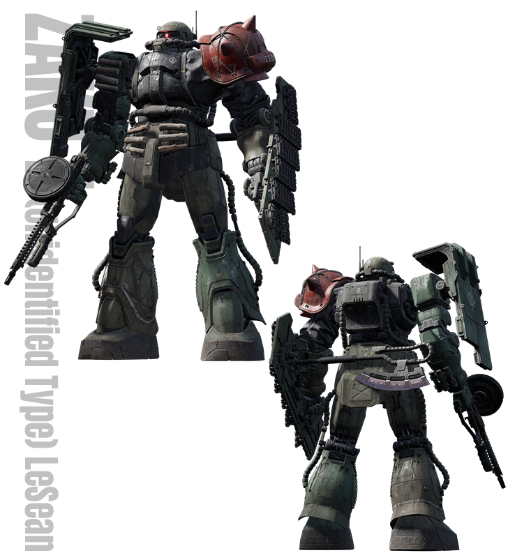     무식별형 자쿠II(리션 탑승기)
ZAKU II (Unidentified Type) LeSean